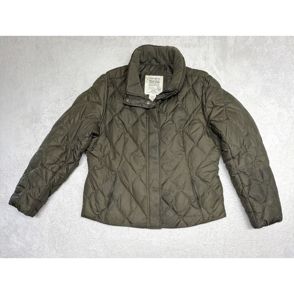 Eddie Bauer Women's Premium Goose Down Puffer Jacket Olive Green Woman's Sz XXL